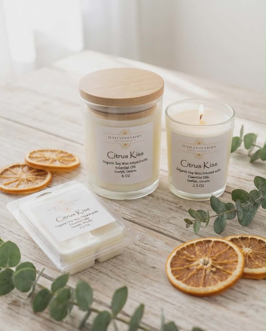 CANDLES: Glass Jar with Bamboo Lid 6 oz