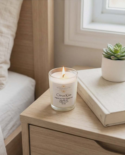 CANDLES: Glass Jar with Bamboo Lid 6 oz