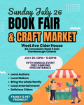 MARKET: July 26th - Book Fair and Craft Market